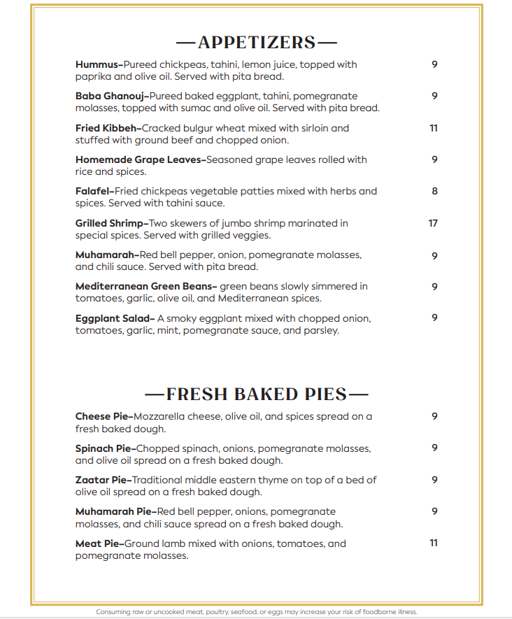 PDF Menu – Crave Mediterranean Grill